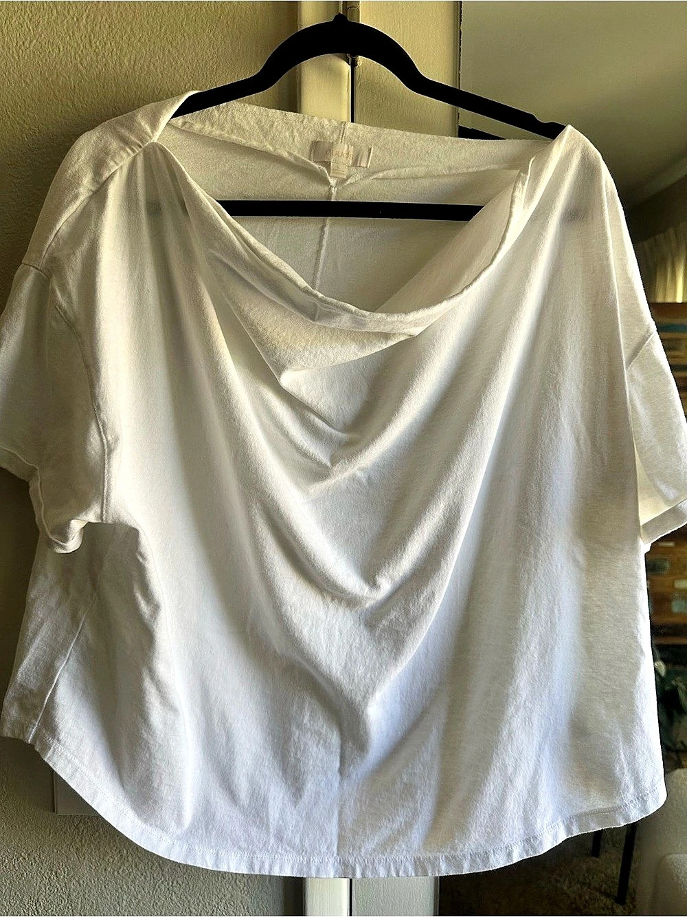 nuuds Vintage Cotton Off The Shoulder T-Shirt White Large